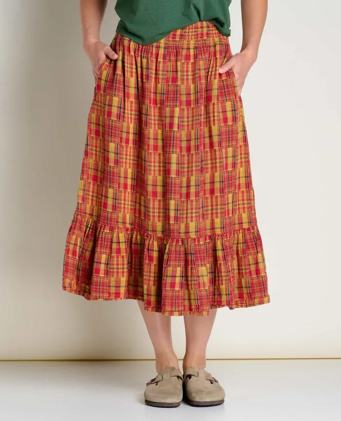 Women Skirts and Skorts Toad and Co Cipher Midi Skirt Cinnabar