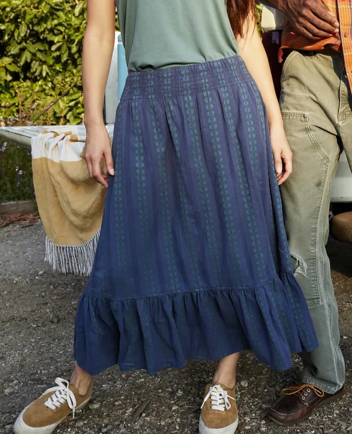 Women Skirts and Skorts Toad and Co Cipher Midi Skirt Silver Pine