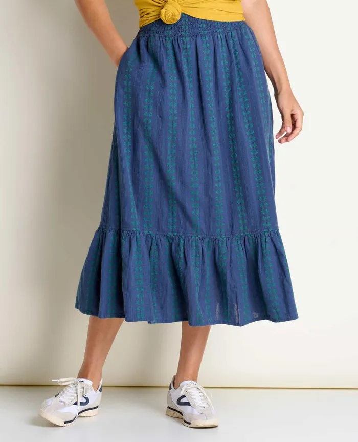 Women Skirts and Skorts Toad and Co Cipher Midi Skirt Silver Pine