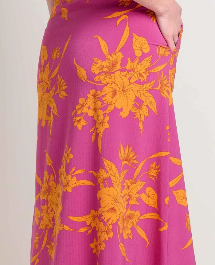 Women Skirts and Skorts Toad and Co Sunkissed Wrap Skirt Flame Leaf Texture Print