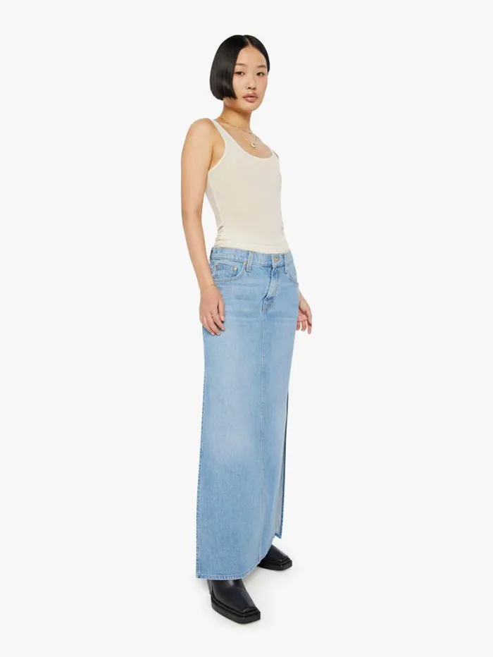 Women Skirts Mother Denim Petites The Lil039 Fun Dip Slice Maxi Skirt Wash Nothing Else Like It