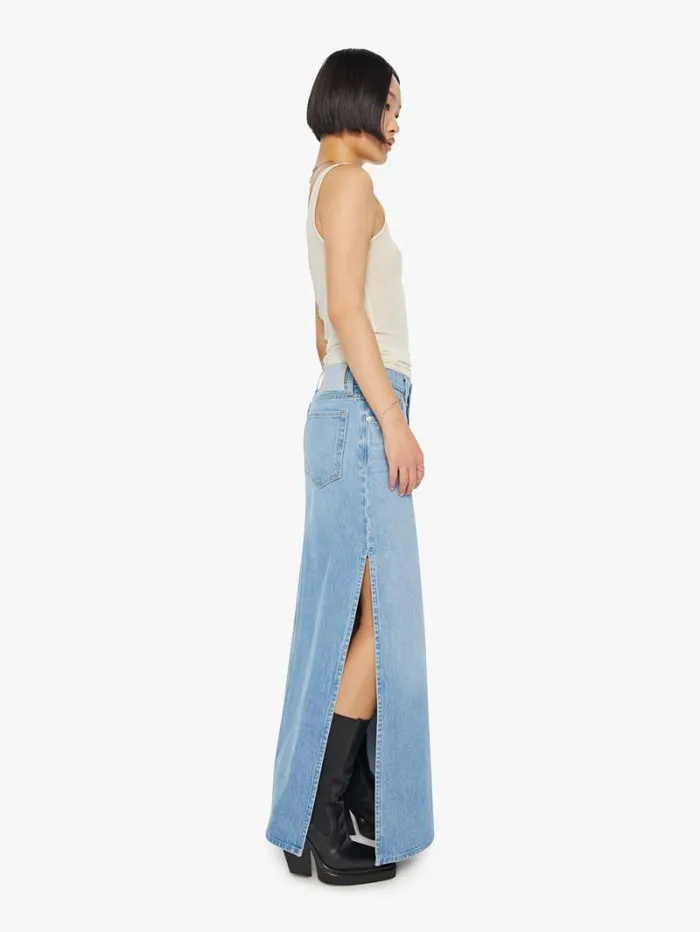 Women Skirts Mother Denim Petites The Lil039 Fun Dip Slice Maxi Skirt Wash Nothing Else Like It