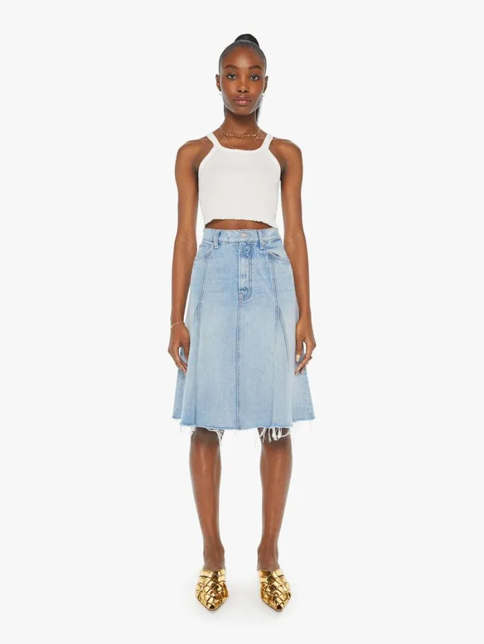 Women Skirts Mother Denim The Half Swing Fray Silent Treatment