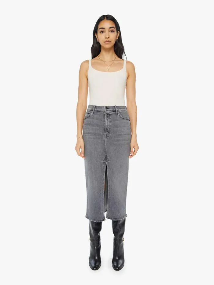 Women Skirts Mother Denim The Reverse Pencil Pusher Magic Eight Ball