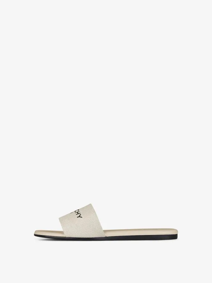 Women Slides and Sandals Givenchy 4G Mules In Canvas Beigeblack Women Slides and Sandals Givenchy 4G Mules In Canvas Beigeblack