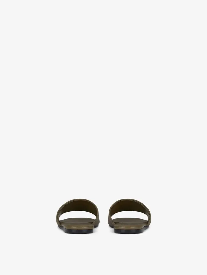 Women Slides and Sandals Givenchy 4G Mules In Canvas Dark Khaki Women Slides and Sandals Givenchy 4G Mules In Canvas Dark Khaki