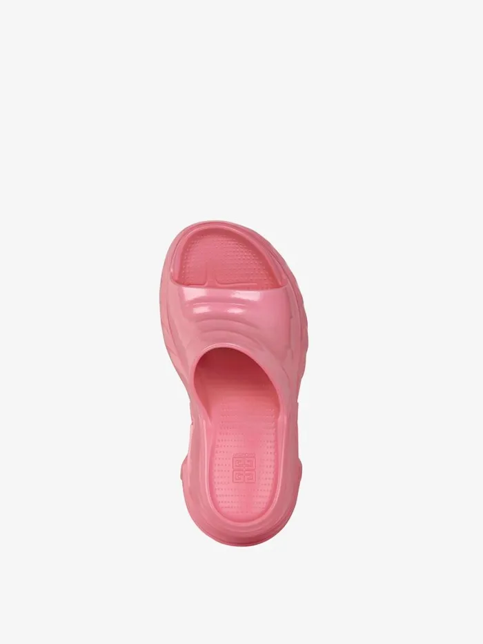 Women Slides and Sandals Givenchy Marshmallow Wedge Sandals In Iridescent Rubber Coral Women Slides and Sandals Givenchy Marshmallow Wedge Sandals In Iridescent Rubber Coral