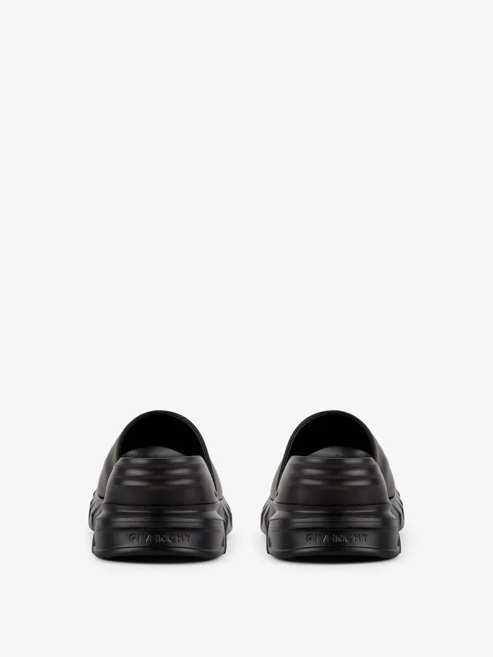 Women Slides and Sandals Givenchy Marshmallow Wedge Sandals In Leather Black