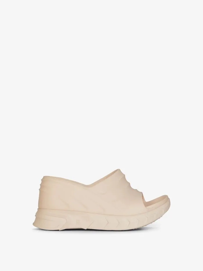 Women Slides and Sandals Givenchy Marshmallow Wedge Sandals In Rubber Skin Rose Women Slides and Sandals Givenchy Marshmallow Wedge Sandals In Rubber Skin Rose