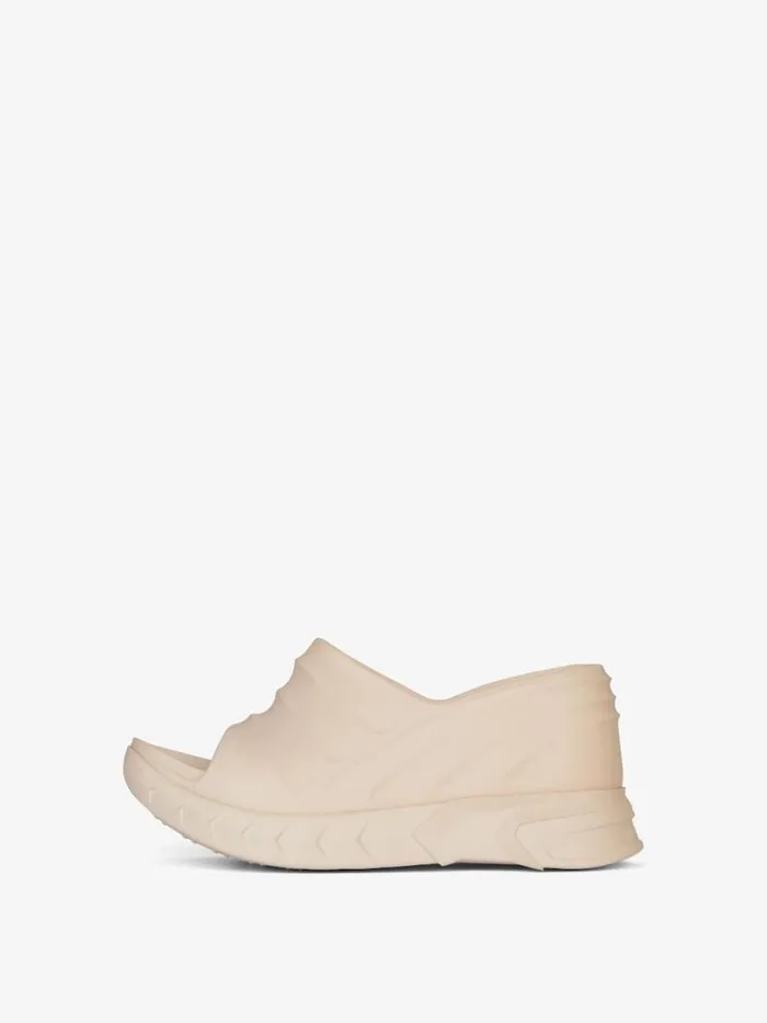 Women Slides and Sandals Givenchy Marshmallow Wedge Sandals In Rubber Skin Rose Women Slides and Sandals Givenchy Marshmallow Wedge Sandals In Rubber Skin Rose