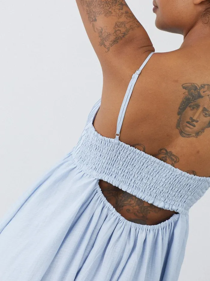 Women Sonatina Midi Dress Ice Blue Lisa Says Gah Dresses Women Sonatina Midi Dress Ice Blue Lisa Says Gah Dresses