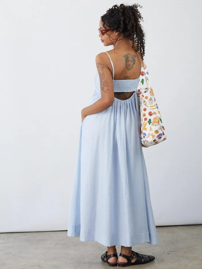 Women Sonatina Midi Dress Ice Blue Lisa Says Gah Dresses Women Sonatina Midi Dress Ice Blue Lisa Says Gah Dresses