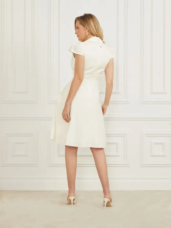Women Sonia Midi Dress Pale Pearl Multi Dresses and Jumpsuits GUESS Women Sonia Midi Dress Pale Pearl Multi Dresses and Jumpsuits GUESS
