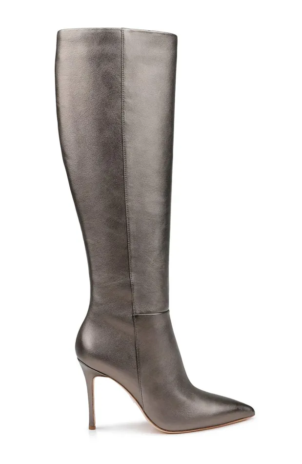 Women Stiletto Badgley Mischka Runway Knee High Boot Black