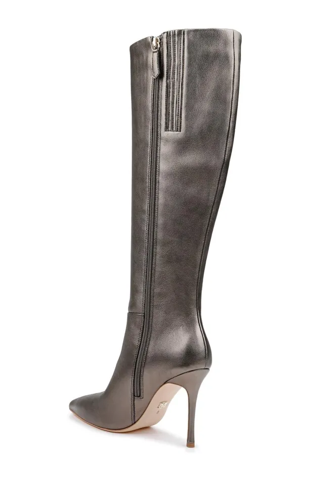 Women Stiletto Badgley Mischka Runway Knee High Boot Black