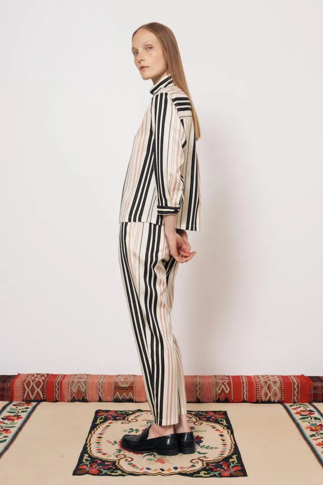 Women Sueded Tencel Savanna Ecru Ghana Blouse Raquel Allegra Tops