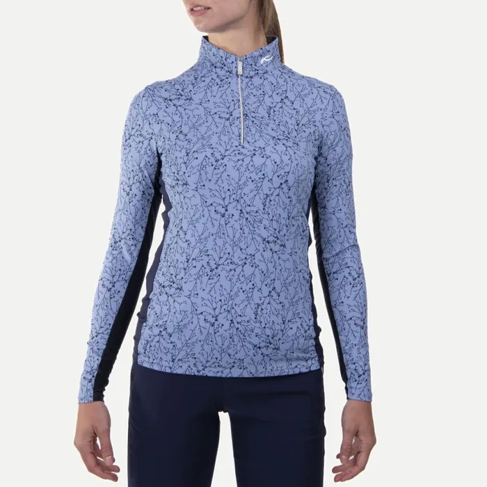 Women Sunshine Printed HalfZip Calm Blueatlanta Blue KJUS Midlayers and Sweaters Women Sunshine Printed HalfZip Calm Blueatlanta Blue KJUS Midlayers and Sweaters
