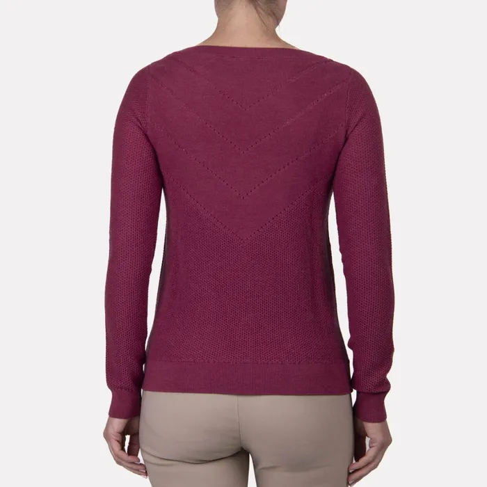 Women Surrey Sweater Red Plum KJUS Midlayers and Sweaters