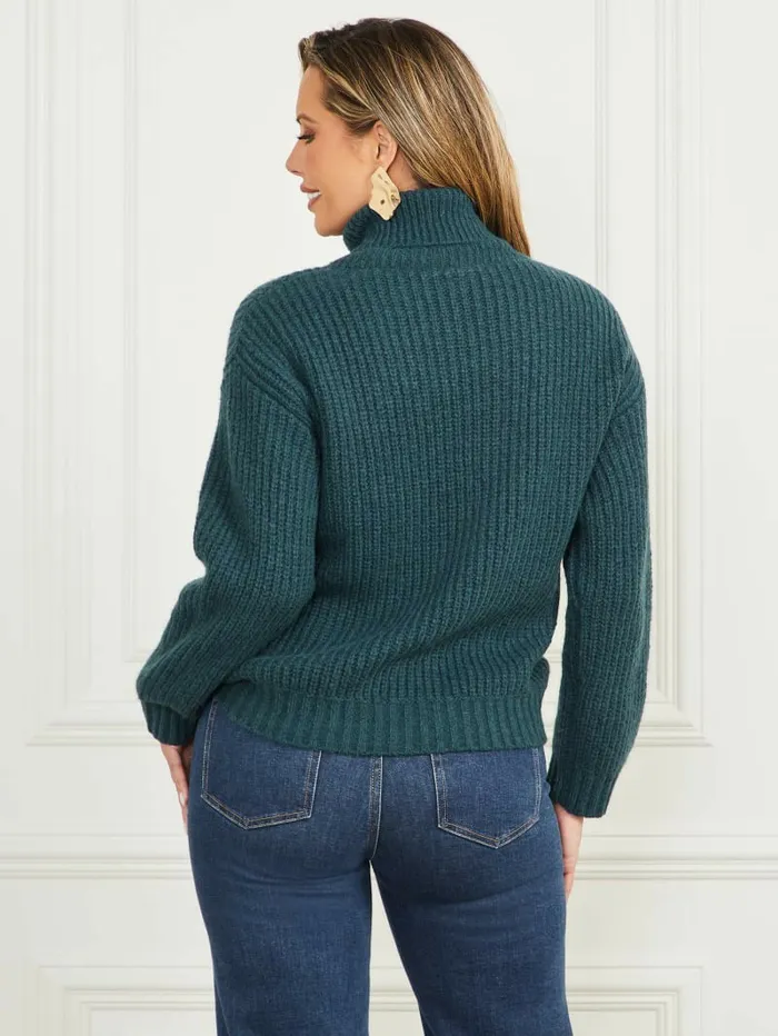 Women Sweaters and Knits GUESS Michelle WoolBlend Sweater Blue Opal