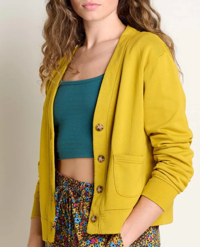 Women Sweaters Jackets and Layers Toad and Co Hemp Daybreaker Cardigan Olive Tree