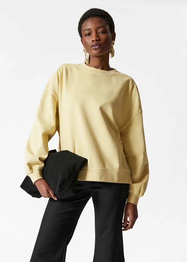 Women Sweatshirts and Hoodies and Other Stories Relaxed Sweatshirt Yellow
