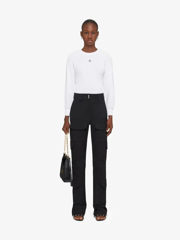 Women Sweatshirts and Hoodies Givenchy Slim Fit Sweatshirt In Fleece White
