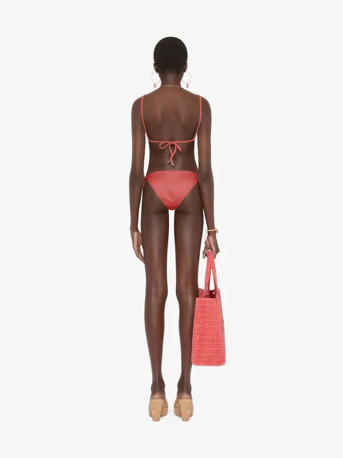 Women Swimwear Givenchy 4G Bikini Top With Pearls Coral