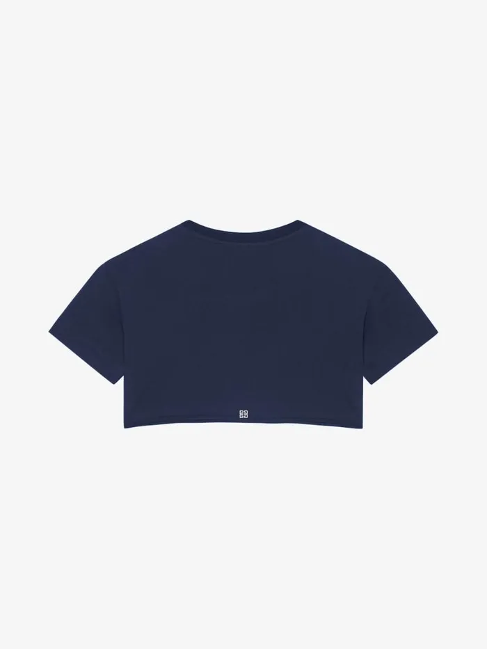 Women TShirts Givenchy GIVENCHY Archetype Cropped Tshirt In Cotton Dark Navy