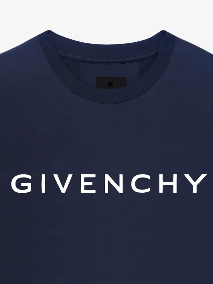 Women TShirts Givenchy GIVENCHY Archetype Cropped Tshirt In Cotton Dark Navy