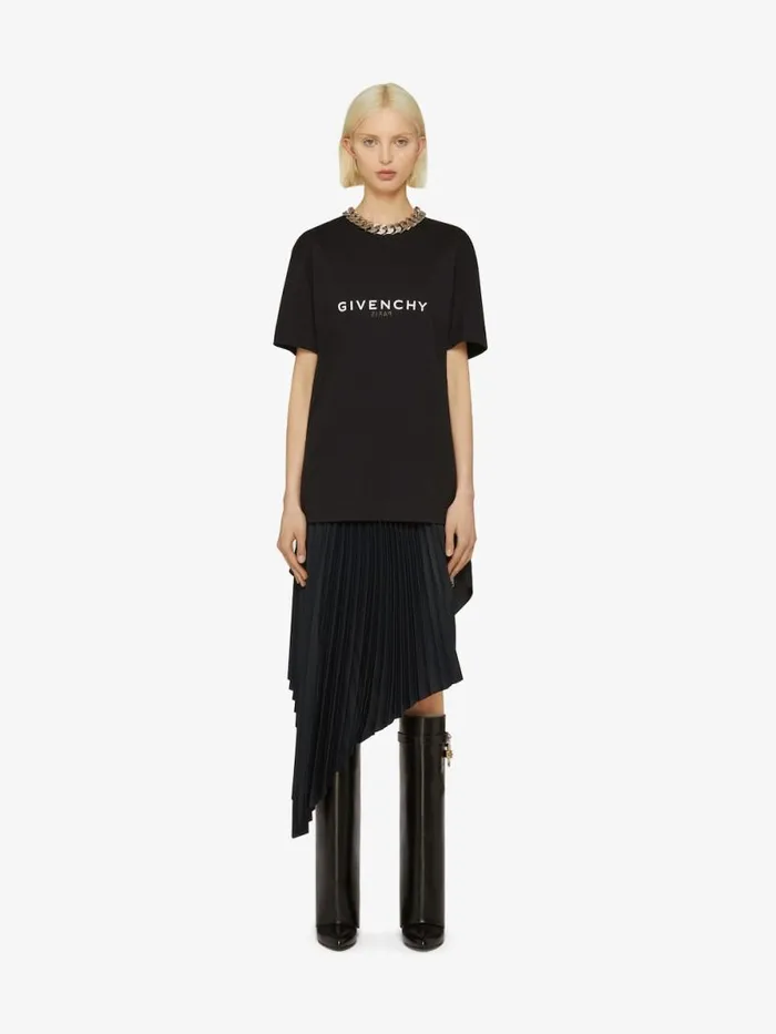Women TShirts Givenchy GIVENCHY Reverse Tshirt In Cotton Black