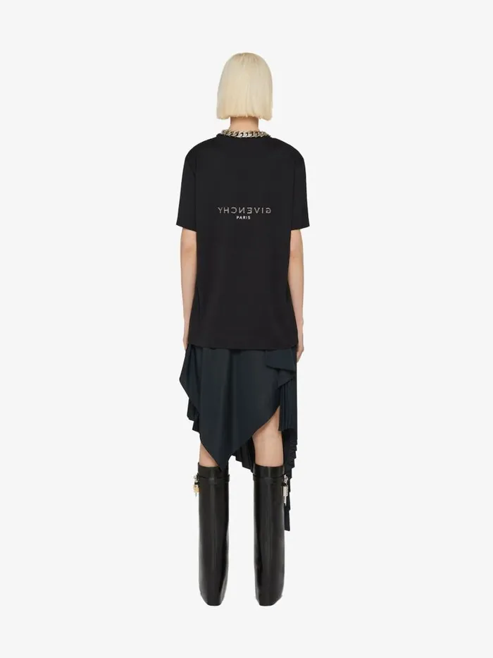 Women TShirts Givenchy GIVENCHY Reverse Tshirt In Cotton Black