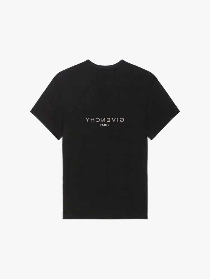 Women TShirts Givenchy GIVENCHY Reverse Tshirt In Cotton Black