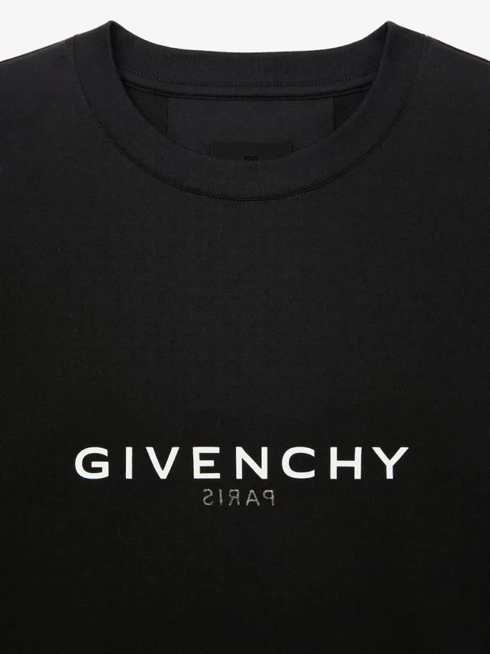 Women TShirts Givenchy GIVENCHY Reverse Tshirt In Cotton Black