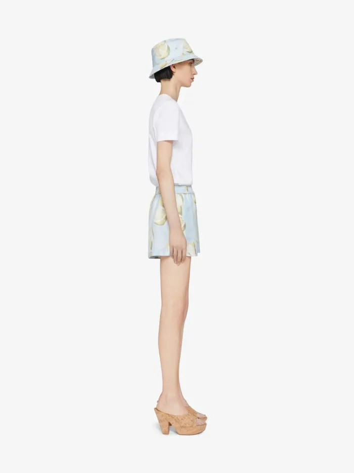 Women TShirts Givenchy Tshirt In Cotton With 4G Detail And Lemon Print White