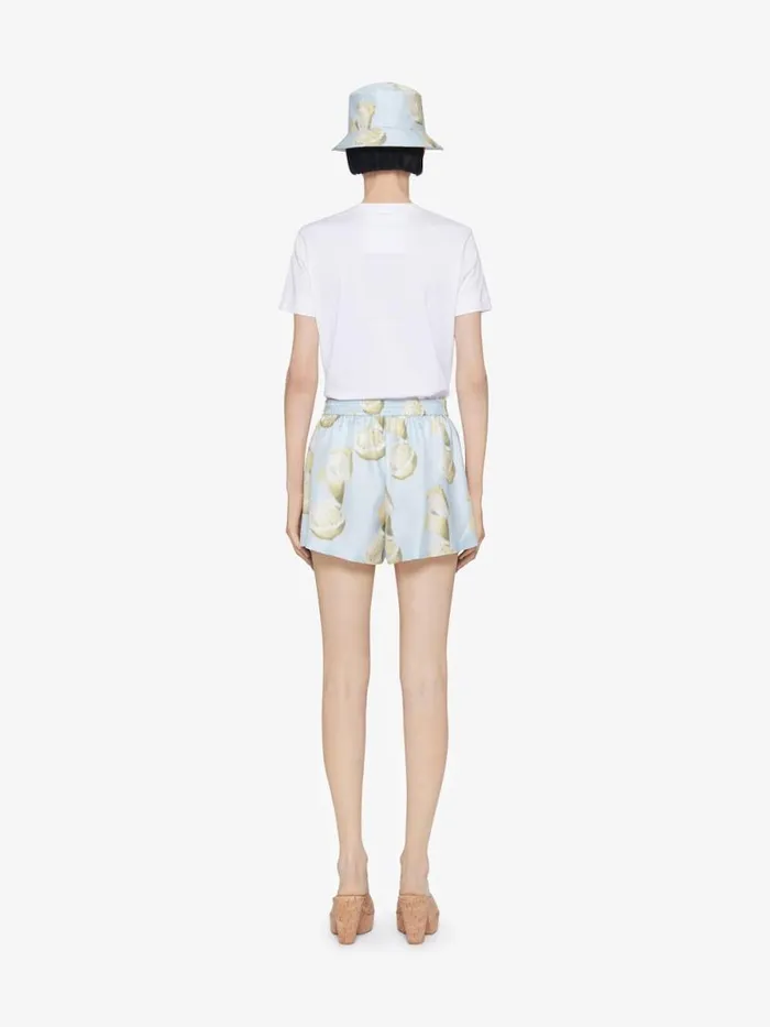 Women TShirts Givenchy Tshirt In Cotton With 4G Detail And Lemon Print White