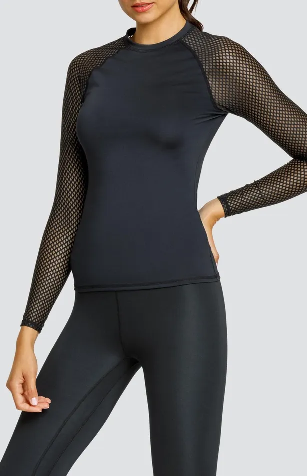 Women Tail Activewear Long Sleeve Etta Top Onyx Black