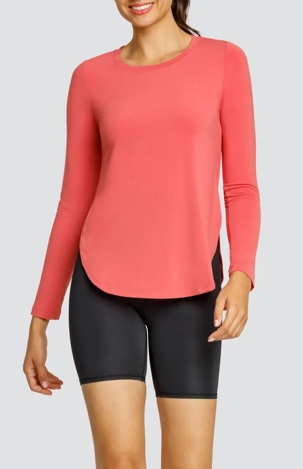 Women Tail Activewear Long Sleeve Panem Top Cherry Rose