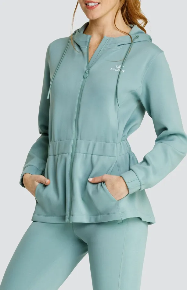 Women Tail Activewear Robyn Hooded Jacket Sage