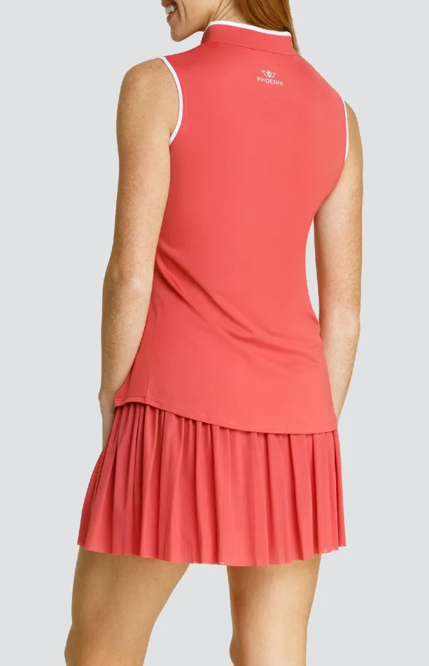 Women Tail Activewear Sleeveless Coquette Top Cherry Rose