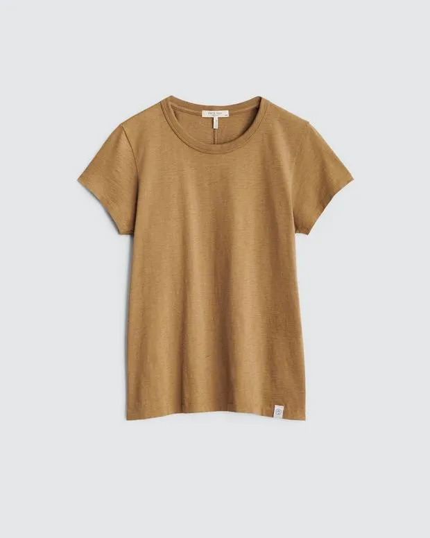 Women The Slub Tee KhakiMilitary OliveRedSaluteWashed Slate TShirts rag and bone