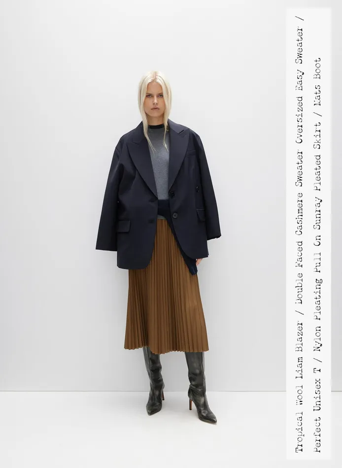 Women Tibi Jackets and Outerwear Tropical Wool Liam Blazer