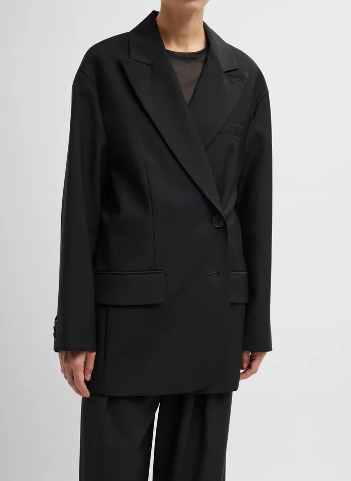 Women Tibi Jackets and Outerwear Tropical Wool Liam Blazer