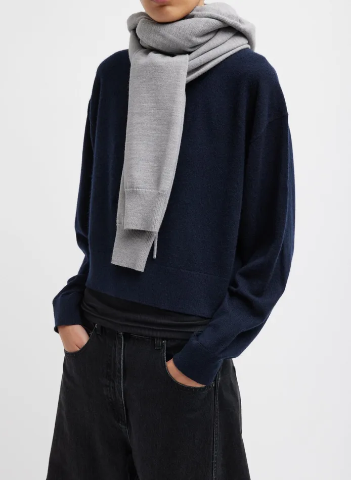 Women Tibi Knitwear and Sweatshirts Light Weight Airy Extrafine Wool Hooded Scarf Women Tibi Knitwear and Sweatshirts Light Weight Airy Extrafine Wool Hooded Scarf