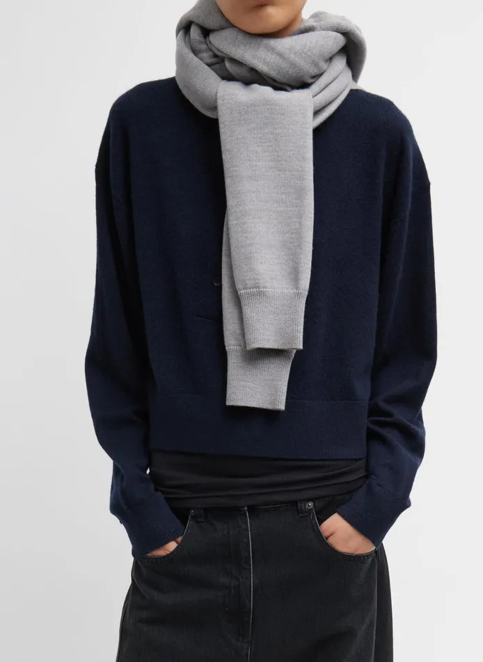 Women Tibi Knitwear and Sweatshirts Light Weight Airy Extrafine Wool Hooded Scarf