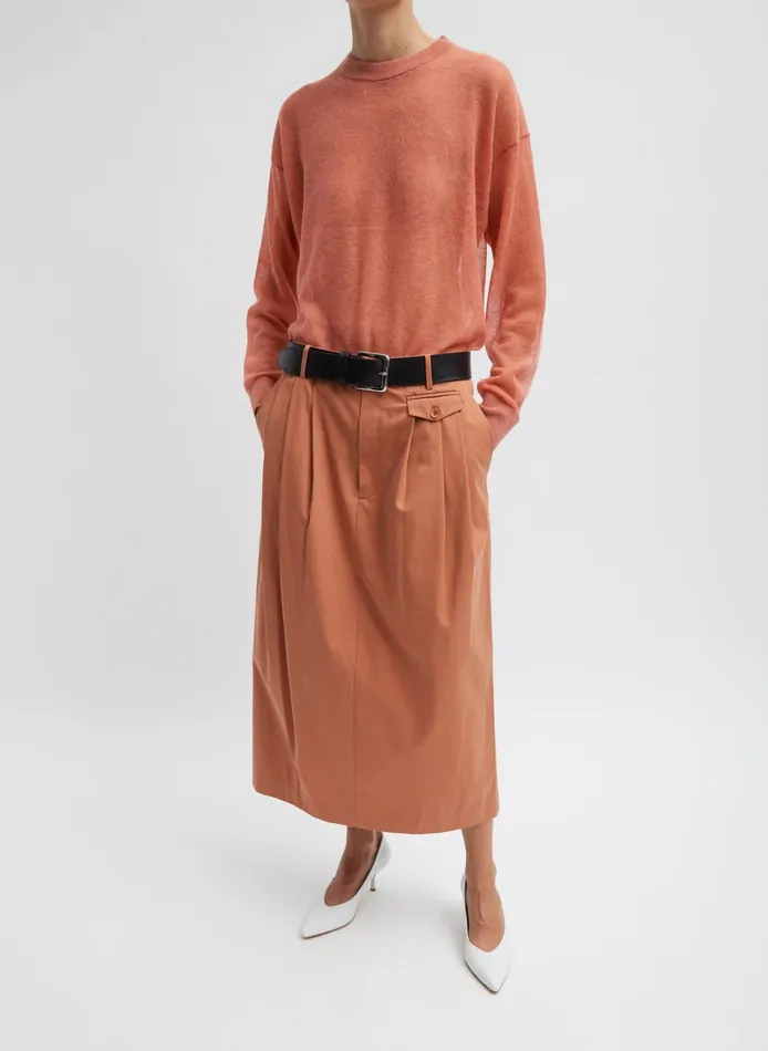 Women Tibi Knitwear and Sweatshirts Sheer Sweater Crewneck Easy Pullover