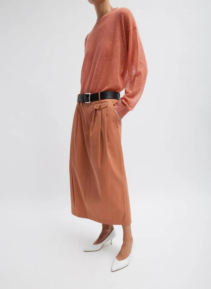 Women Tibi Knitwear and Sweatshirts Sheer Sweater Crewneck Easy Pullover
