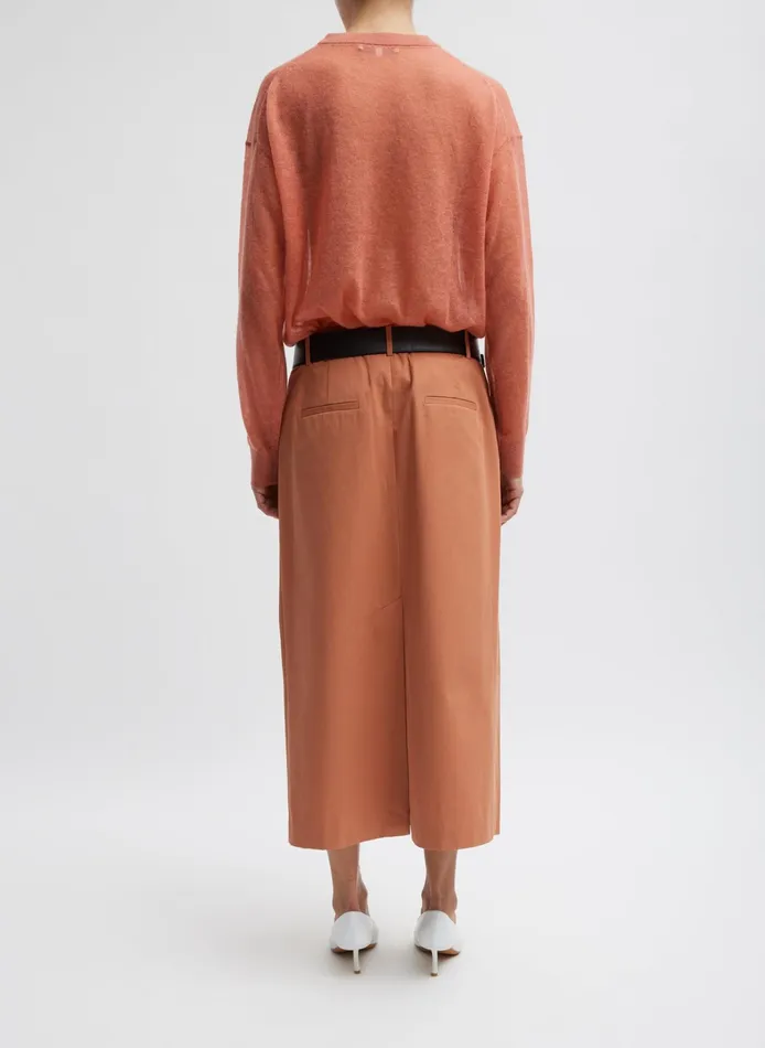 Women Tibi Knitwear and Sweatshirts Sheer Sweater Crewneck Easy Pullover