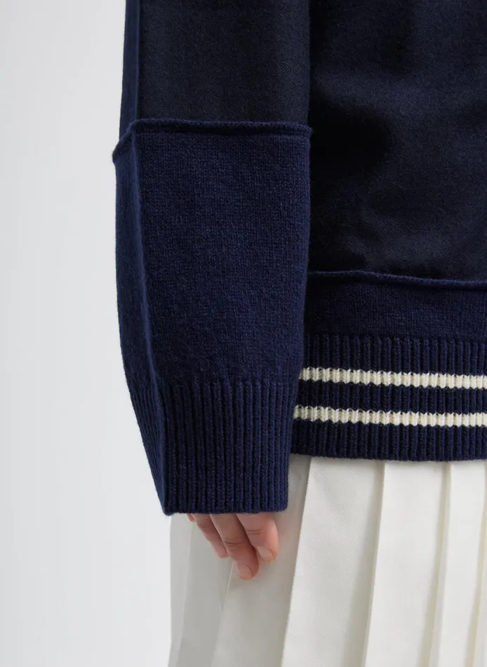 Women Tibi Knitwear and Sweatshirts Tilden Deep VNeck Tennis Sweater