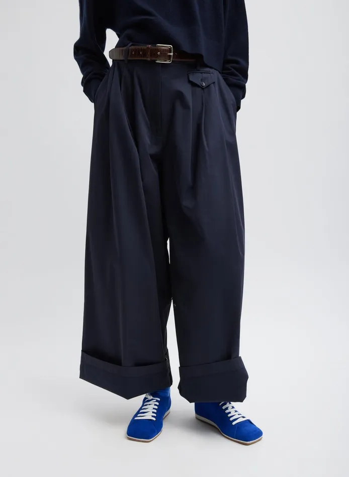 Women Tibi Pants and Shorts Bio Twill Triple Pleat Pant
