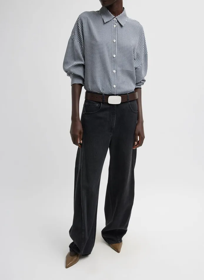 Women Tibi Pants and Shorts Vintage Black Denim Sid Jean